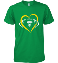 Load image into Gallery viewer, Valparaiso Crusaders Large Heart  Football Men's Premium T-Shirt

