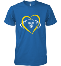 Load image into Gallery viewer, Valparaiso Crusaders Large Heart  Football Men's Premium T-Shirt
