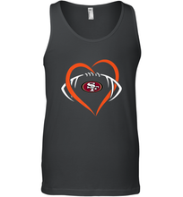 Load image into Gallery viewer, NFL San Francisco Heart Love Football Men's Tank Top
