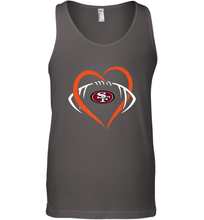 Load image into Gallery viewer, NFL San Francisco Heart Love Football Men's Tank Top
