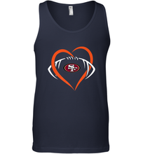 Load image into Gallery viewer, NFL San Francisco Heart Love Football Men's Tank Top
