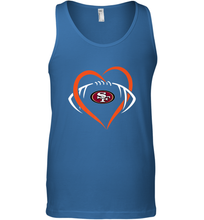 Load image into Gallery viewer, NFL San Francisco Heart Love Football Men's Tank Top

