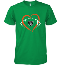 Load image into Gallery viewer, NFL Oakland Raiderss Heart Love Football Men's Premium T-Shirt
