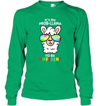 Load image into Gallery viewer, It's No Prob llama To Be Different Shirt _ Autism Gift Long Sleeve T-Shirt
