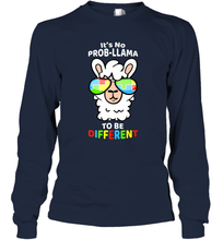 Load image into Gallery viewer, It's No Prob llama To Be Different Shirt _ Autism Gift Long Sleeve T-Shirt
