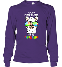 Load image into Gallery viewer, It's No Prob llama To Be Different Shirt _ Autism Gift Long Sleeve T-Shirt
