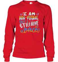 Load image into Gallery viewer, Special Needs NonVerbal Autism Awesome Long Sleeve T-Shirt
