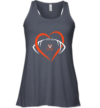 Load image into Gallery viewer, Virginia Cavaliers Large Heart  Football  Team Women's Racerback Tank
