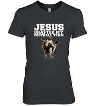 Load image into Gallery viewer, Jesus Drafted My Football Team Fantasy Football Women's Premium T-Shirt
