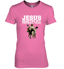 Load image into Gallery viewer, Jesus Drafted My Football Team Fantasy Football Women's Premium T-Shirt

