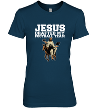 Load image into Gallery viewer, Jesus Drafted My Football Team Fantasy Football Women's Premium T-Shirt
