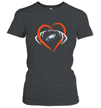 Load image into Gallery viewer, NFL Philadelphia Eagles Heart Love Football Women's T-Shirt
