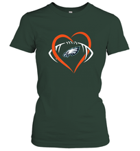 Load image into Gallery viewer, NFL Philadelphia Eagles Heart Love Football Women's T-Shirt

