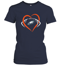 Load image into Gallery viewer, NFL Philadelphia Eagles Heart Love Football Women's T-Shirt
