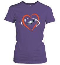 Load image into Gallery viewer, NFL Philadelphia Eagles Heart Love Football Women's T-Shirt
