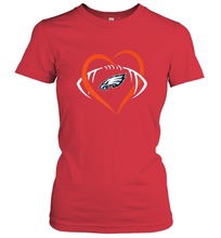 Load image into Gallery viewer, NFL Philadelphia Eagles Heart Love Football Women's T-Shirt
