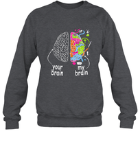 Load image into Gallery viewer, Neurodiversity brain Gift idea for Dyslexia ADHD Autism ASD Crewneck Sweatshirt
