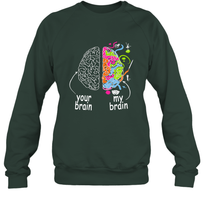 Load image into Gallery viewer, Neurodiversity brain Gift idea for Dyslexia ADHD Autism ASD Crewneck Sweatshirt
