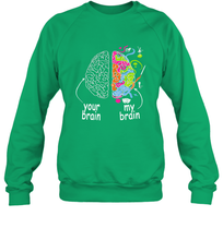 Load image into Gallery viewer, Neurodiversity brain Gift idea for Dyslexia ADHD Autism ASD Crewneck Sweatshirt
