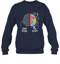 Load image into Gallery viewer, Neurodiversity brain Gift idea for Dyslexia ADHD Autism ASD Crewneck Sweatshirt
