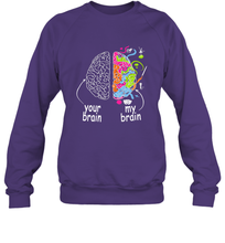 Load image into Gallery viewer, Neurodiversity brain Gift idea for Dyslexia ADHD Autism ASD Crewneck Sweatshirt
