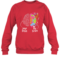 Load image into Gallery viewer, Neurodiversity brain Gift idea for Dyslexia ADHD Autism ASD Crewneck Sweatshirt
