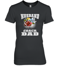 Load image into Gallery viewer, Husband Coach Dad Football Family Sports Team Game Women's Premium T-Shirt
