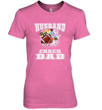 Load image into Gallery viewer, Husband Coach Dad Football Family Sports Team Game Women's Premium T-Shirt
