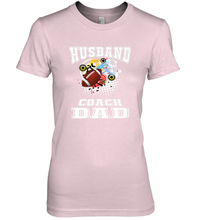 Load image into Gallery viewer, Husband Coach Dad Football Family Sports Team Game Women's Premium T-Shirt
