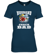 Load image into Gallery viewer, Husband Coach Dad Football Family Sports Team Game Women's Premium T-Shirt
