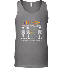 Load image into Gallery viewer, Autism it's a different ability Funny Dabbing skeleton Gift Men's Tank Top
