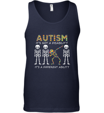 Load image into Gallery viewer, Autism it's a different ability Funny Dabbing skeleton Gift Men's Tank Top
