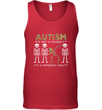 Load image into Gallery viewer, Autism it's a different ability Funny Dabbing skeleton Gift Men's Tank Top
