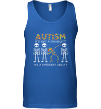Load image into Gallery viewer, Autism it's a different ability Funny Dabbing skeleton Gift Men's Tank Top

