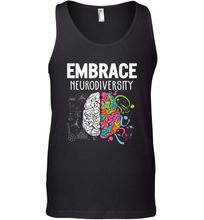 Load image into Gallery viewer, Embrace Neurodiversity Brain ADHD Autism Awareness Men's Tank Top
