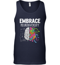 Load image into Gallery viewer, Embrace Neurodiversity Brain ADHD Autism Awareness Men's Tank Top
