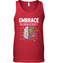 Load image into Gallery viewer, Embrace Neurodiversity Brain ADHD Autism Awareness Men's Tank Top
