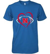 Load image into Gallery viewer, Nebraska Cornhuskers Large Heart  Football  Team Premium Men's Premium T-Shirt
