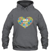 Load image into Gallery viewer, Love needs no words Autism Awareness DayT shirt Hooded Sweatshirt
