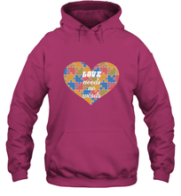 Load image into Gallery viewer, Love needs no words Autism Awareness DayT shirt Hooded Sweatshirt
