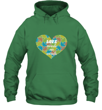 Load image into Gallery viewer, Love needs no words Autism Awareness DayT shirt Hooded Sweatshirt
