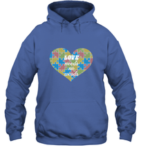 Load image into Gallery viewer, Love needs no words Autism Awareness DayT shirt Hooded Sweatshirt
