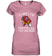 Load image into Gallery viewer, Fantasy Football Champion Winner League Draft Team Women's V-Neck T-Shirt
