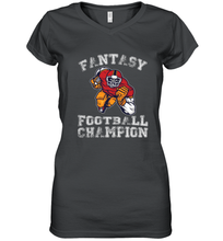 Load image into Gallery viewer, Fantasy Football Champion Winner League Draft Team Women's V-Neck T-Shirt
