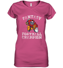 Load image into Gallery viewer, Fantasy Football Champion Winner League Draft Team Women's V-Neck T-Shirt
