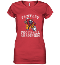 Load image into Gallery viewer, Fantasy Football Champion Winner League Draft Team Women's V-Neck T-Shirt
