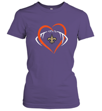 Load image into Gallery viewer, NFL New Orleans Saints Heart Love Football Women's T-Shirt
