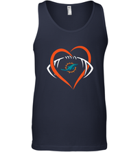Load image into Gallery viewer, NFL Miami Dolphins Heart Love Football Men's Tank Top
