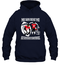 Load image into Gallery viewer, Son Beat Me Fantasy Football Team Draft Hooded Sweatshirt
