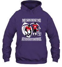 Load image into Gallery viewer, Son Beat Me Fantasy Football Team Draft Hooded Sweatshirt
